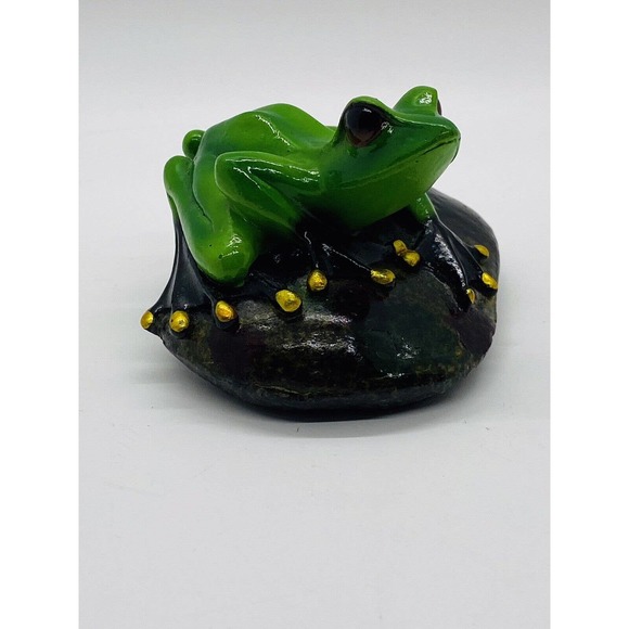 Frog on rock May rich company Figurine Approx 3"x 2.25". - Picture 11 of 15